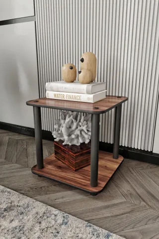 2 Katlı Dekoratif Kare Kitaplık